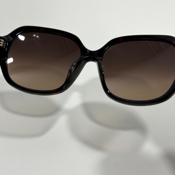 MCM 58mm Havana Brown Logo Square Designer Sunglasses with Case MCM619SA - Picture 7 of 11